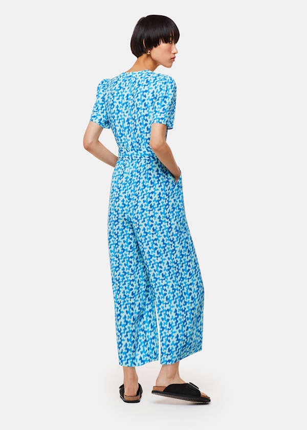Blue Hazy Coral Jumpsuit