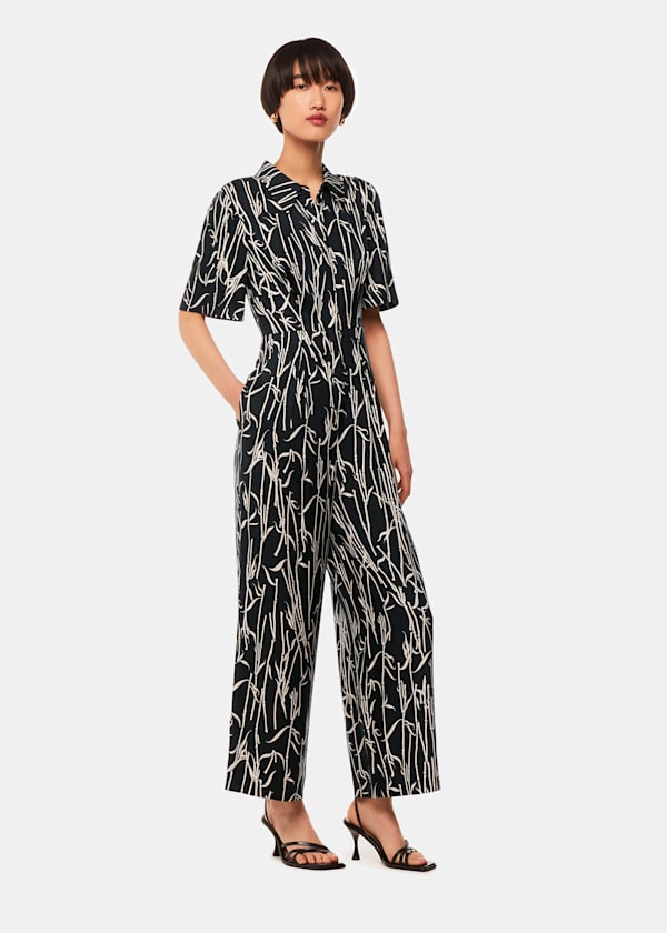 Black Bamboo Shoots Edina Jumpsuit
