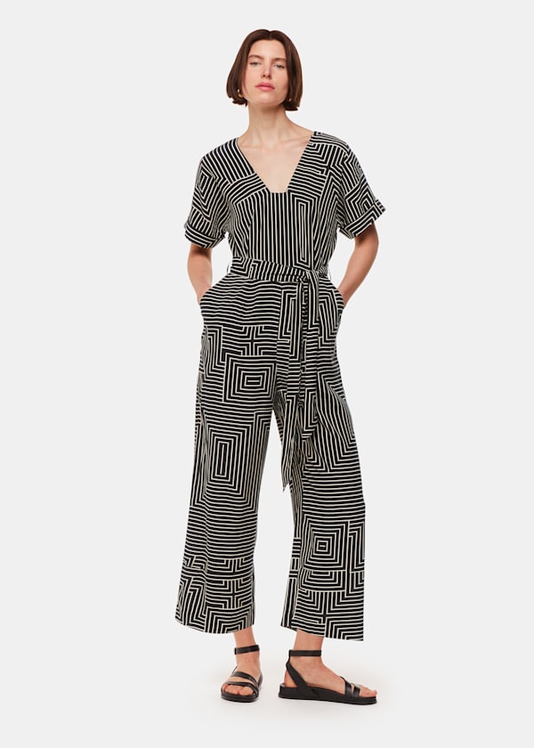 Angled Stripe Jumpsuit