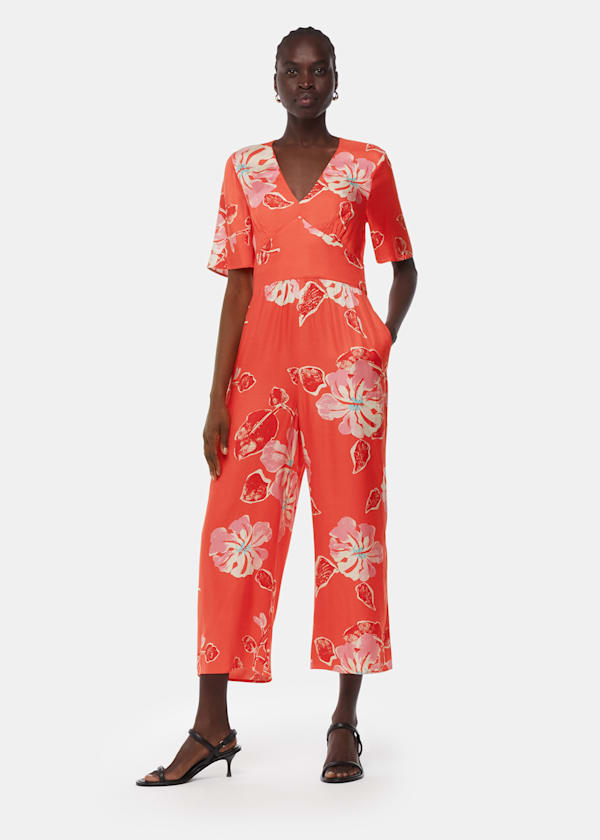 Hibiscus Print Aimee Jumpsuit