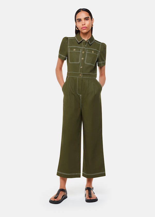 Khaki Della Jumpsuit