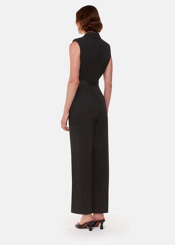 Black Edie Tuxedo Jumpsuit