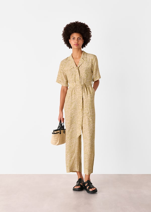 Green Kelly Tiger Flame Jumpsuit