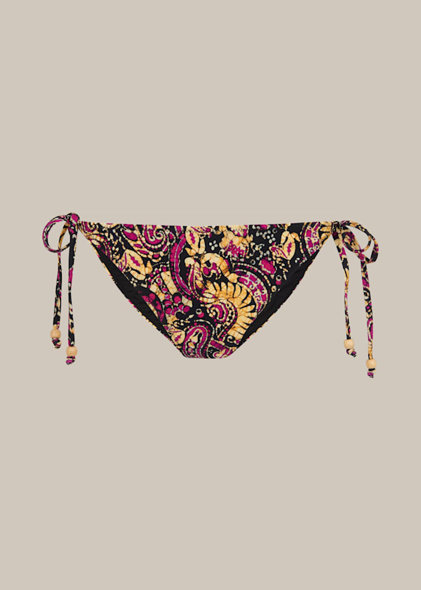 Multicolour Batik Print Bikini Bottom