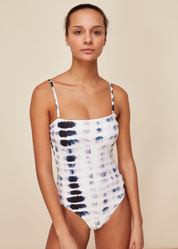 Tie Dye Square Neck Swimsuit