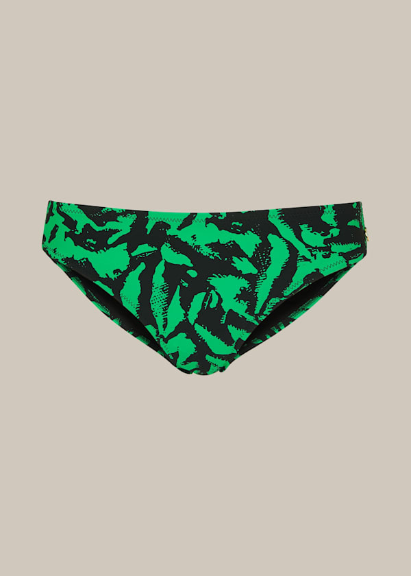 Green Tiger Animal Bikini Bottom