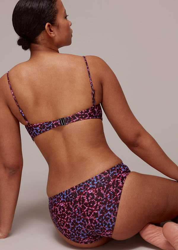 Pink Animal Printed Bikini Bottom