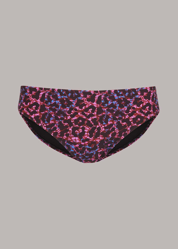 Pink Animal Printed Bikini Bottom