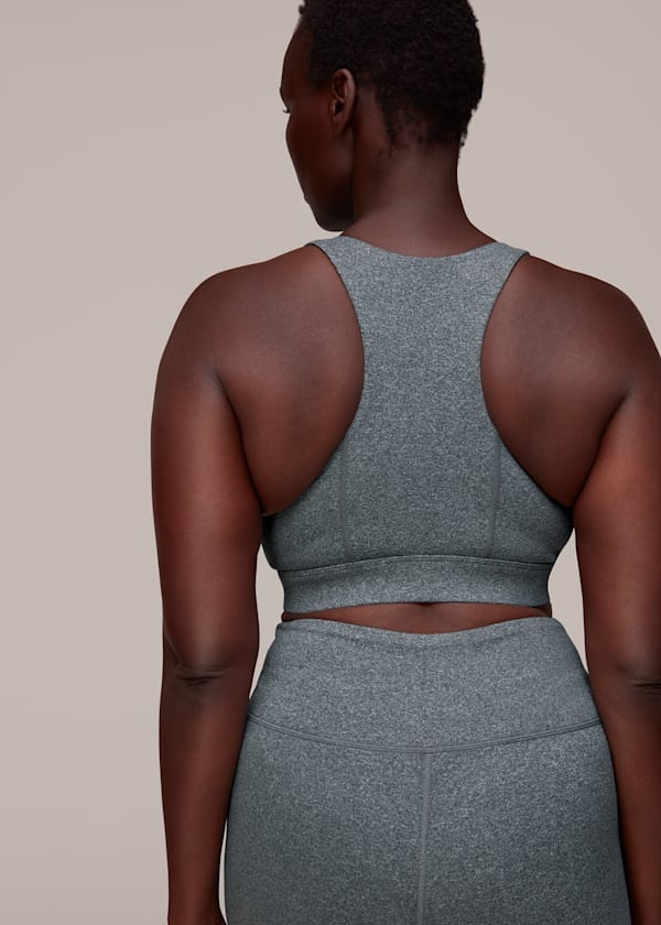 Grey Wrap Sports Top