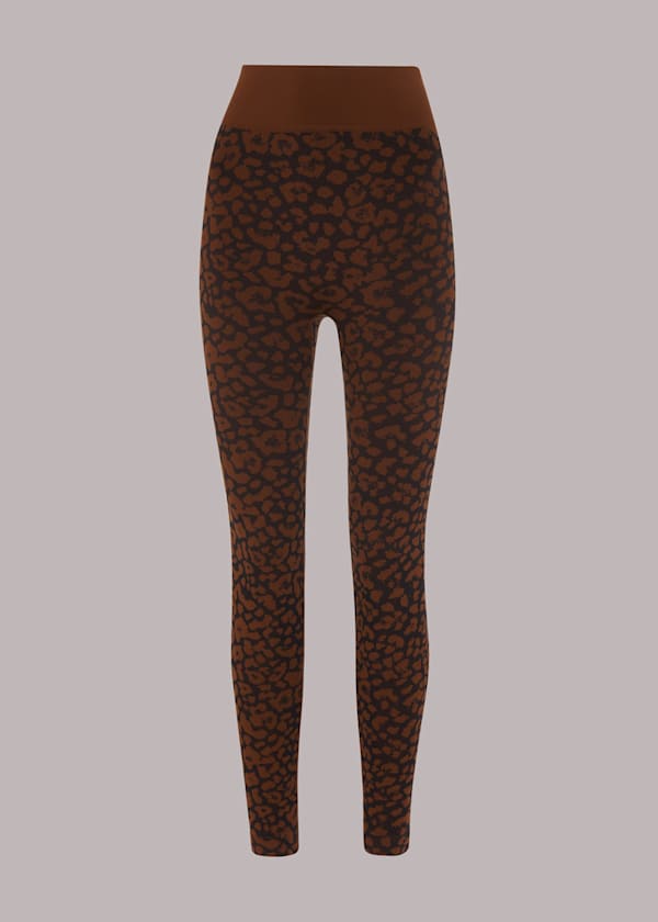 Brown Animal Seamless Sports Legging