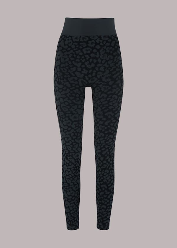 Black Animal Seamless Sports Legging