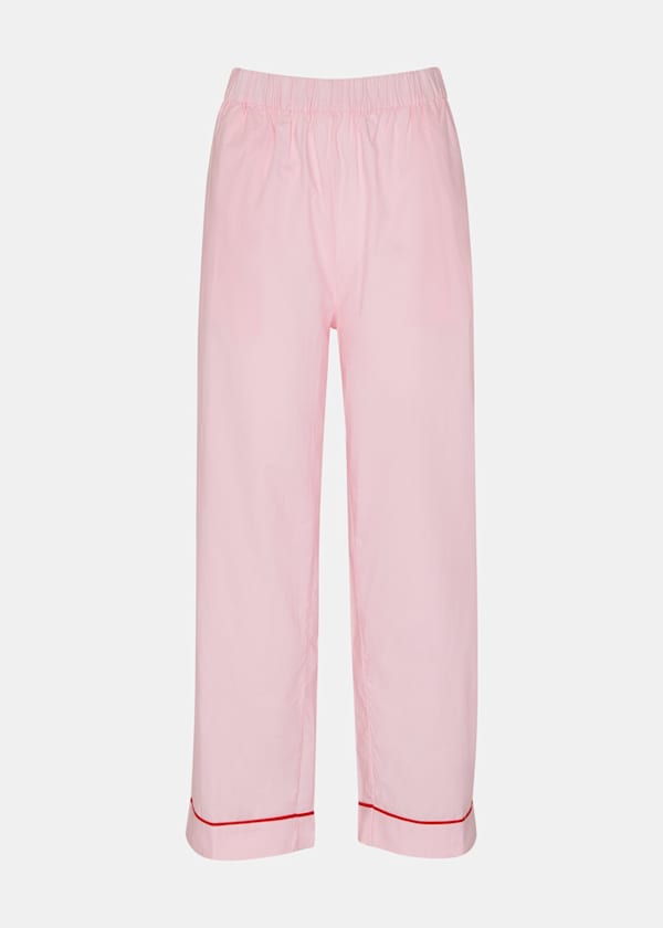 Pink Contrast Piping Pyjamas