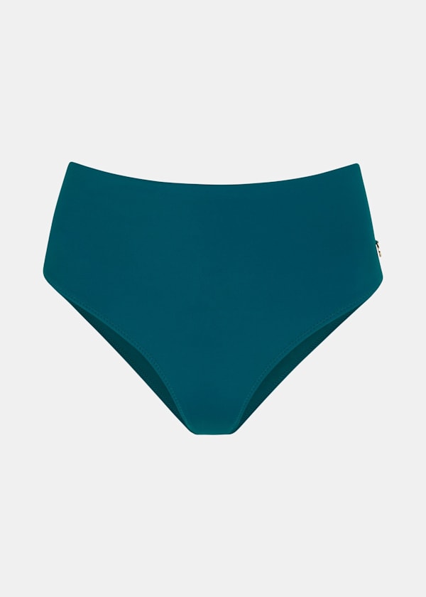 Teal High Rise Bikini Bottom