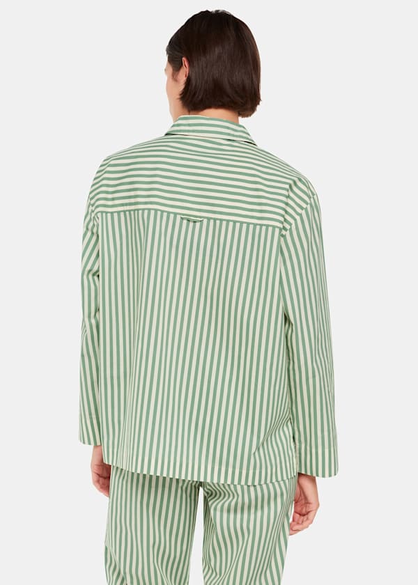 Multicolour Cotton Stripe Pyjama Shirt