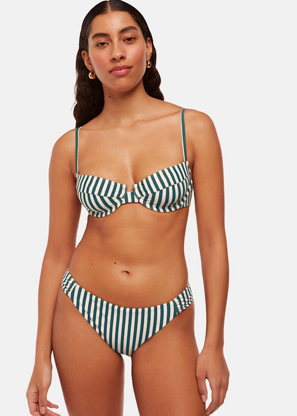 Green Stripe Bikini Bottom