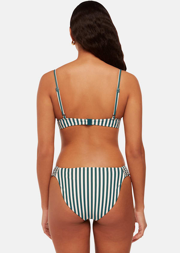 Green Stripe Bikini Bottom