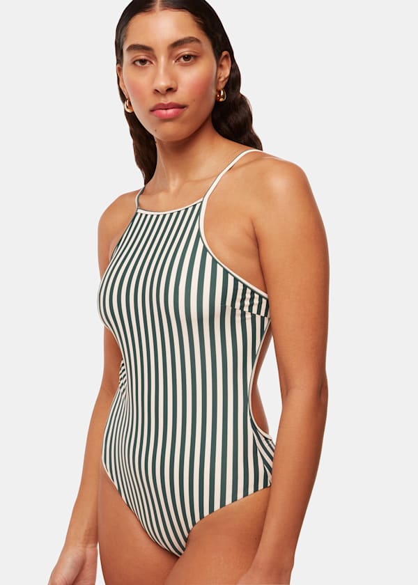 Green Stripe Swimsuit