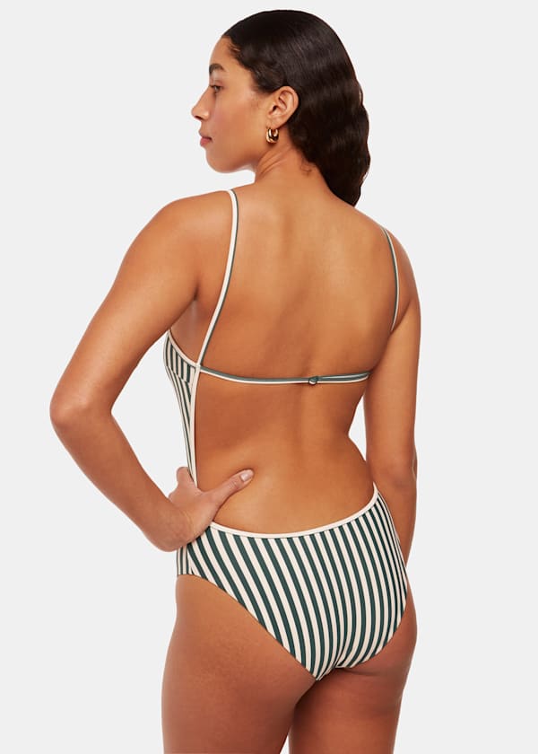 Green Stripe Swimsuit