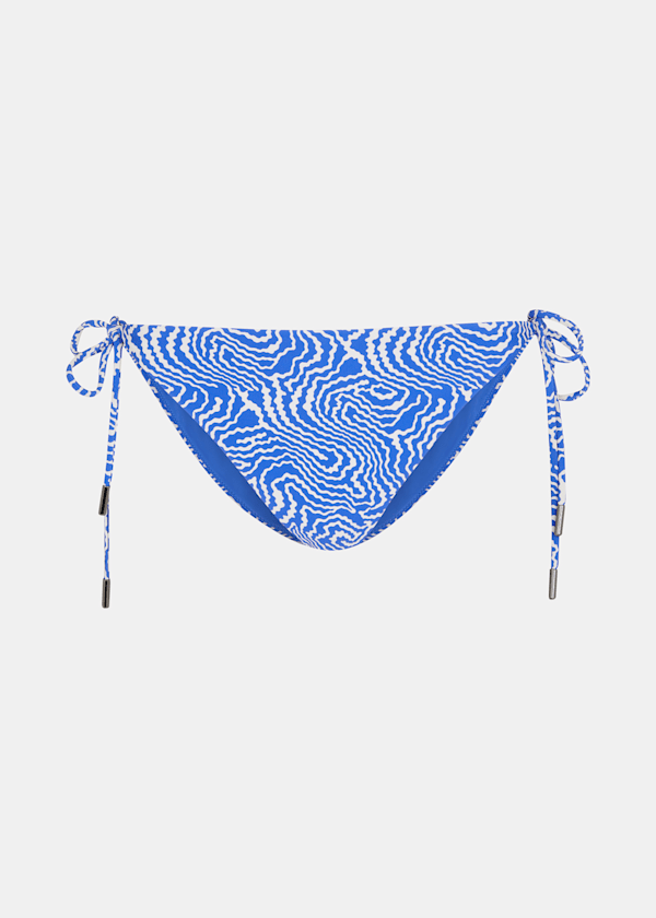 Blue Ripple Wave Bikini Bottom