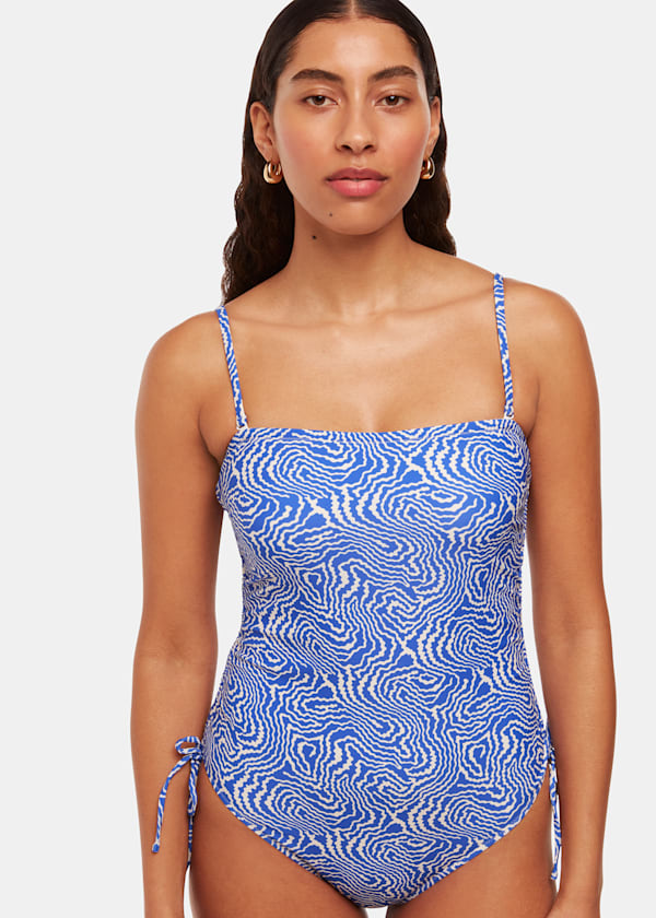 Blue Ripple Wave Swimsuit