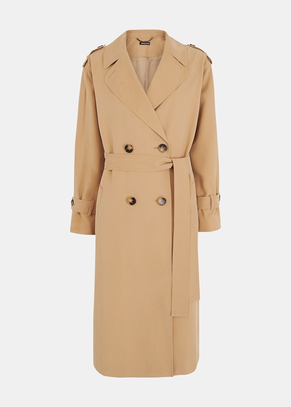 Neutral Petite Riley Trench Coat