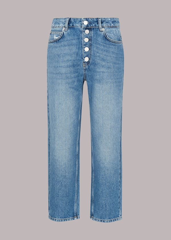 Denim Petite Authentic Hollie Button Jean
