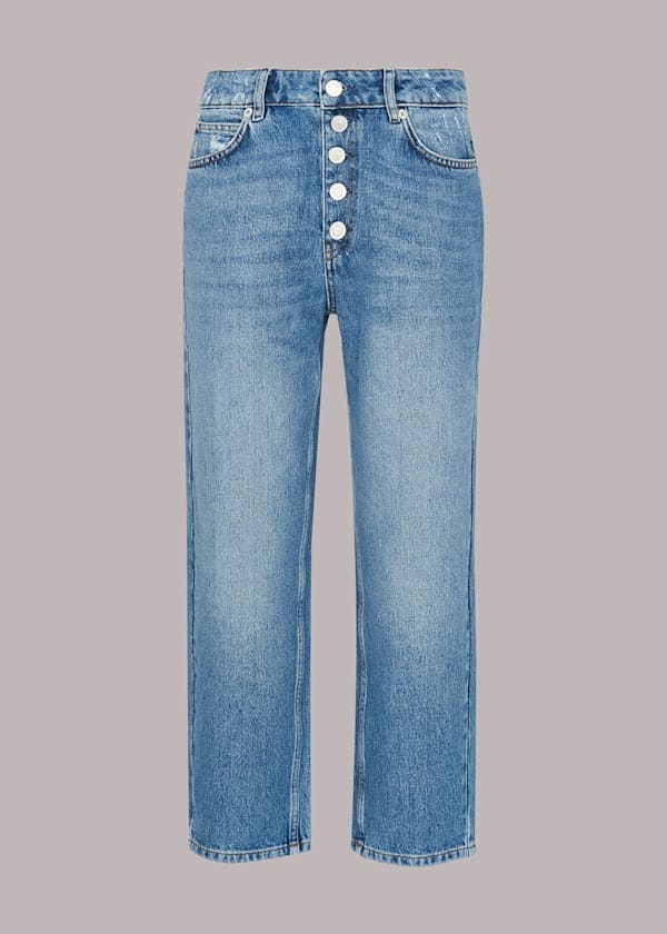 Petite Authentic Hollie Button Jean