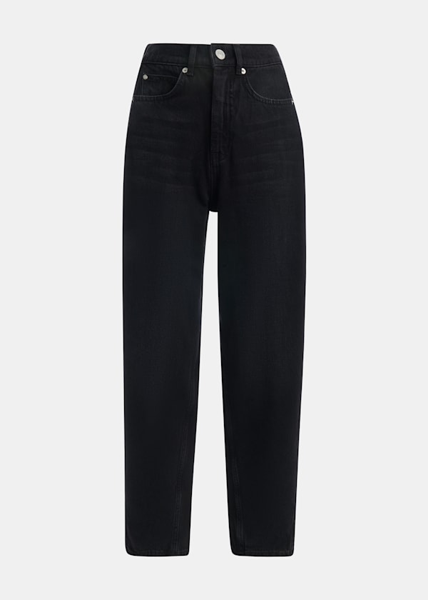 Black Petite Authentic Barrel Leg Jean