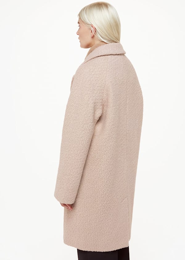 Oatmeal Petite Anita Wool Boucle Coat