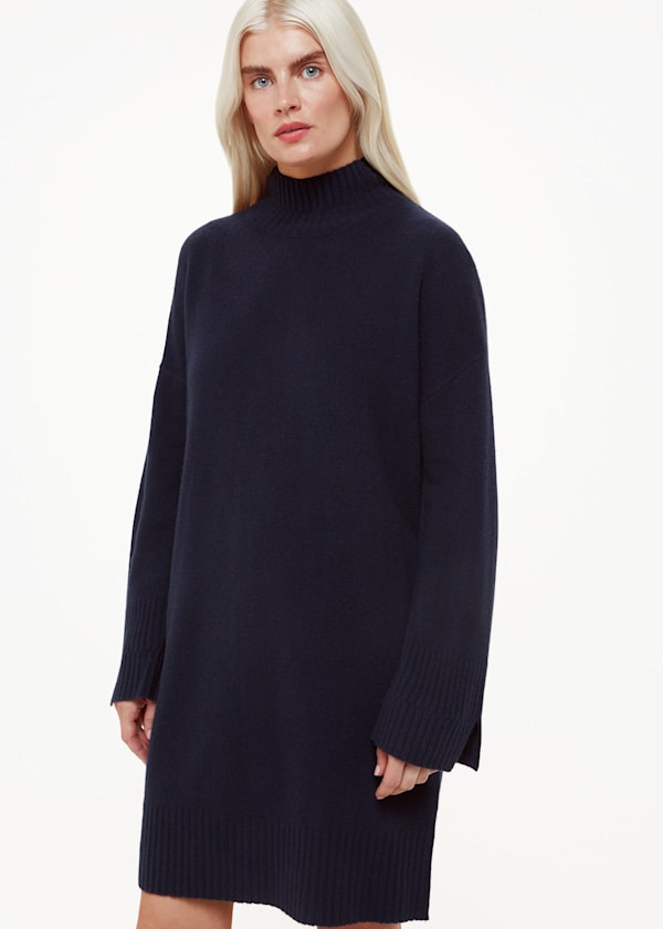 Navy Petite Amelia Wool Sweater Dress