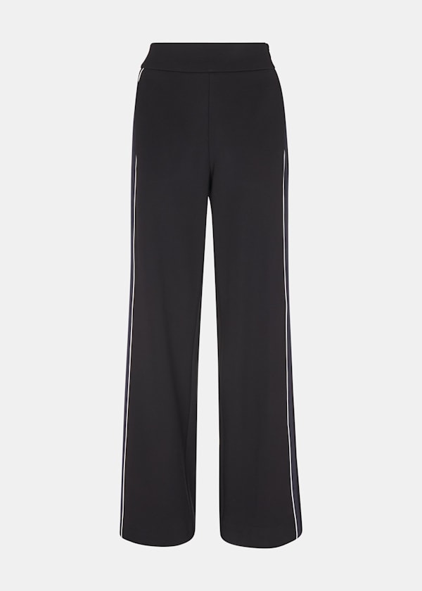 Black Petite Edie Side Stripe Ponte Trouser