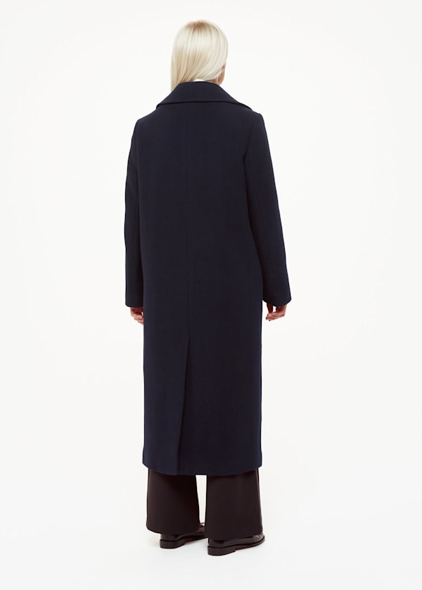 Navy Petite Amalia Longline Coat