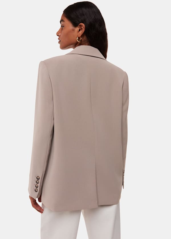 Taupe Petite Nina Double Breasted Blazer