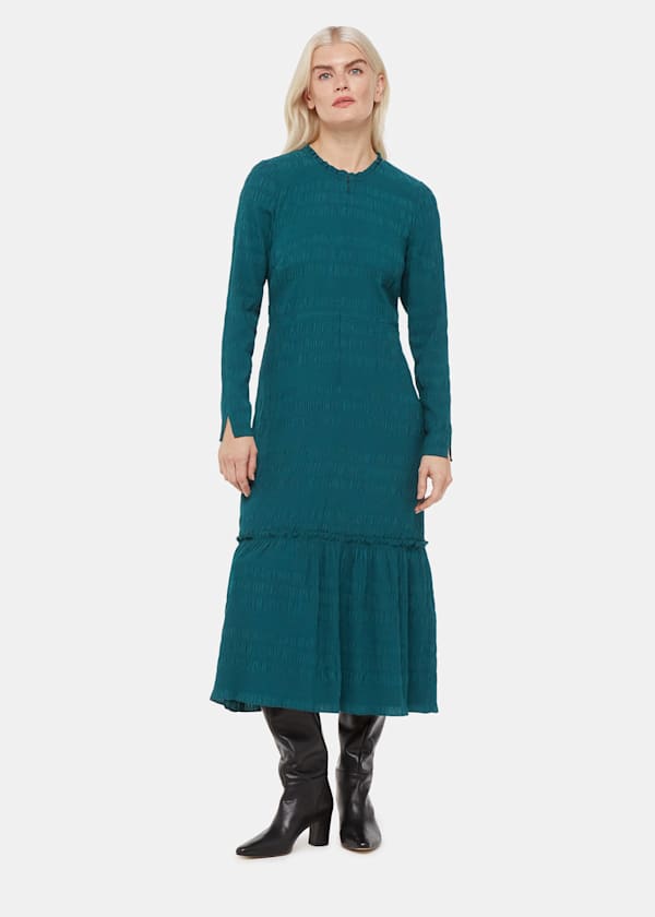 Green Petite Mila Textured Dress