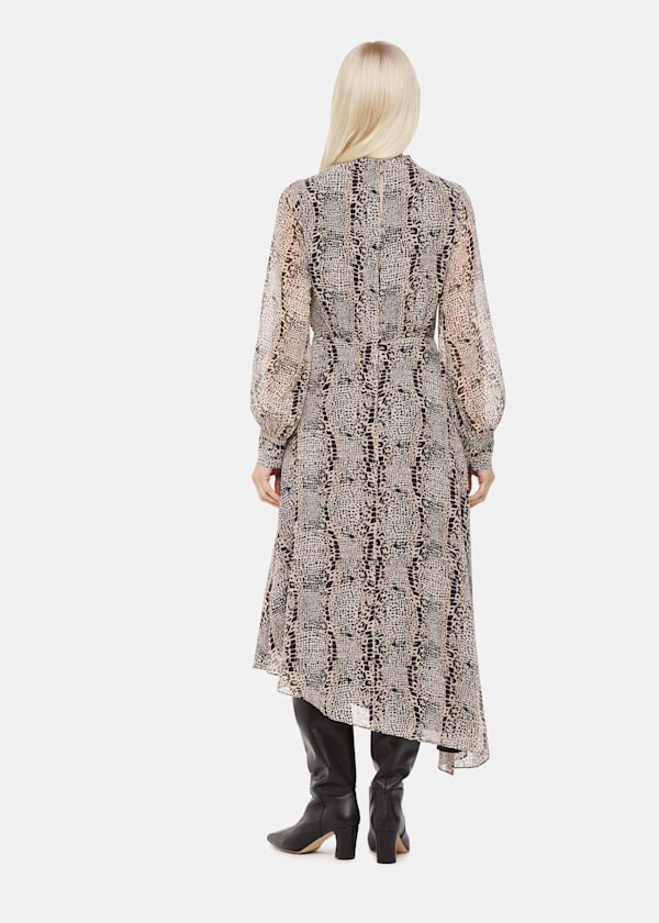 Multicolour Petite Optical Snake Meg Dress