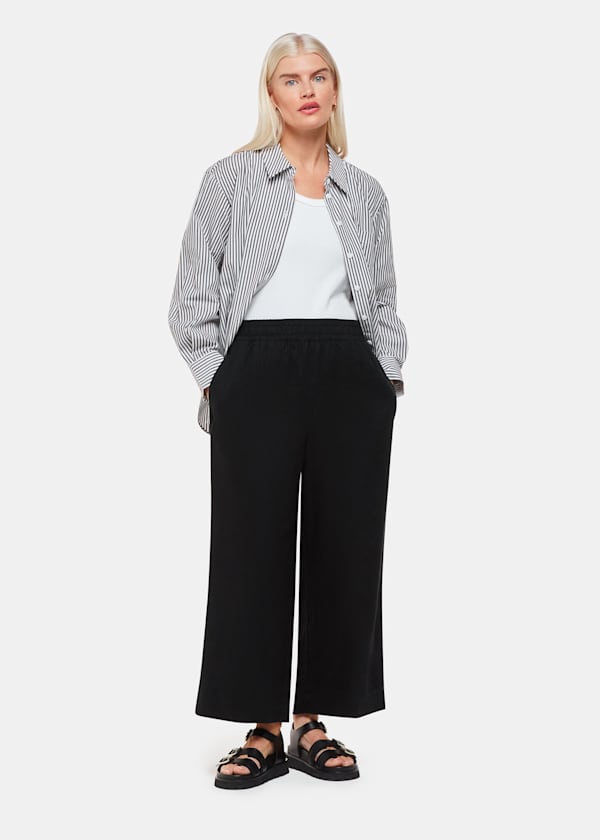 Petite Linen Pocket Pants 