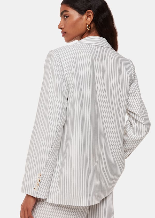 Ivory Petite Luna Stripe Blazer