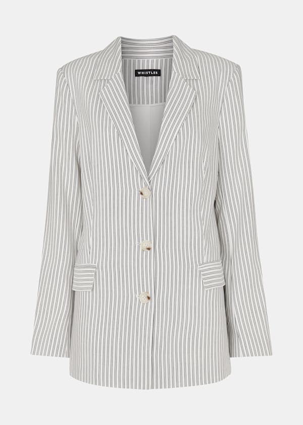 Ivory Petite Luna Stripe Blazer