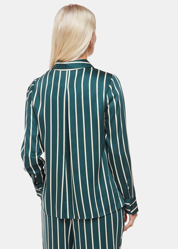 Green Petite Alex Stripe Shirt