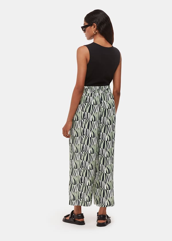 Multicolour Petite Checkerboard Tiger Trouser