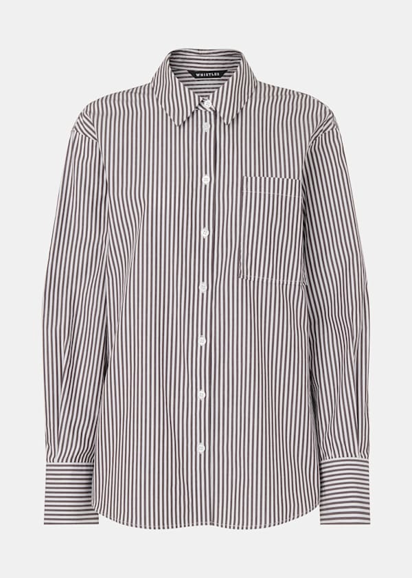 Petite Stripe Relaxed Fit Shirt