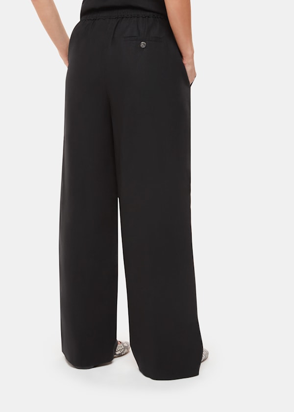 Black Petite Lindsey Linen Blend Trouser
