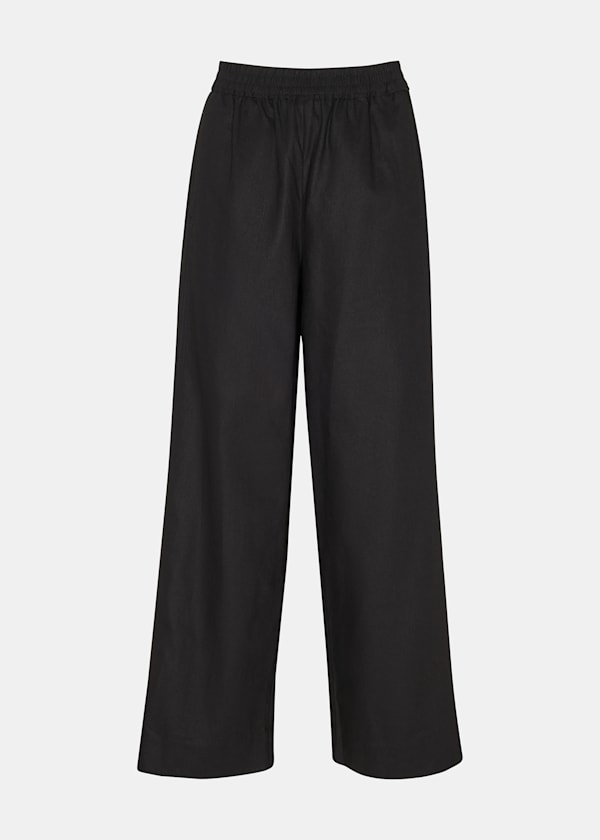 Black Petite Lindsey Linen Blend Trouser