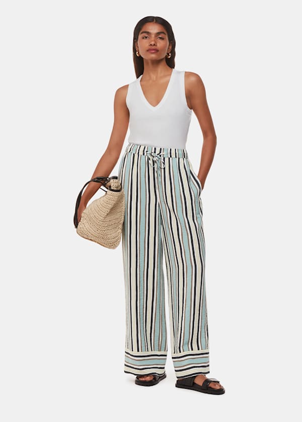 Petite Vertical Stripe Nicola Trouser