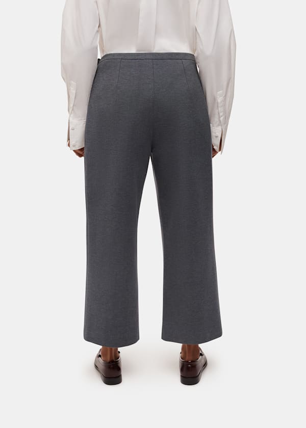 Grey Marl Petite Camilla Wide Leg Trouser