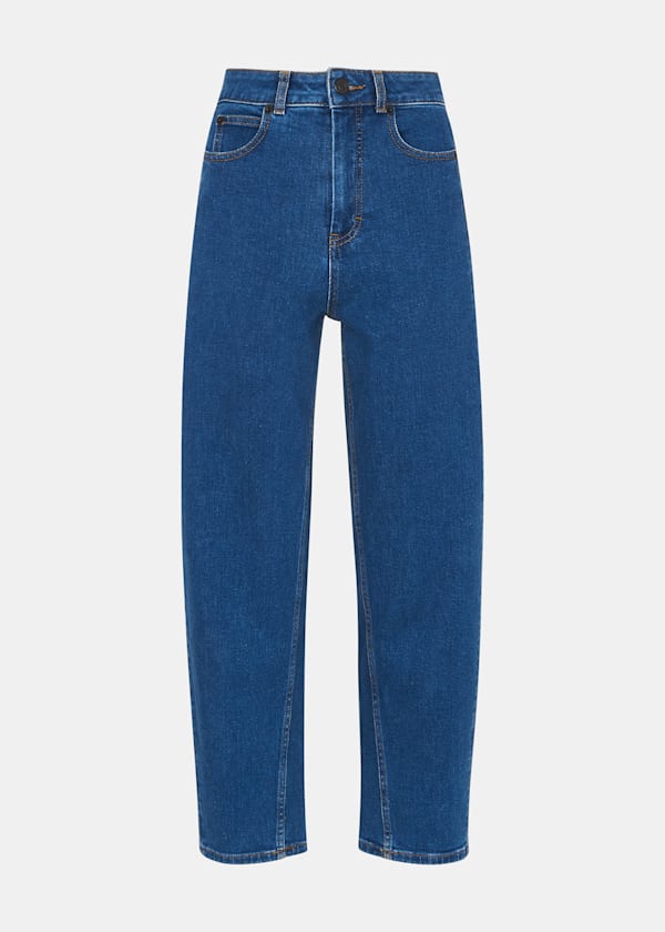 Denim Petite Stretch Barrel Leg Jean