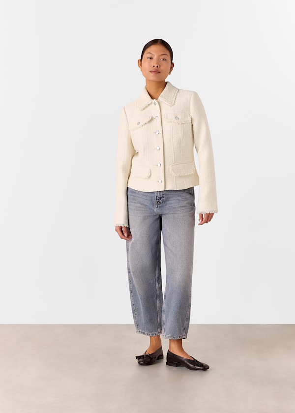 Ivory Petite Lucie Boucle Jacket