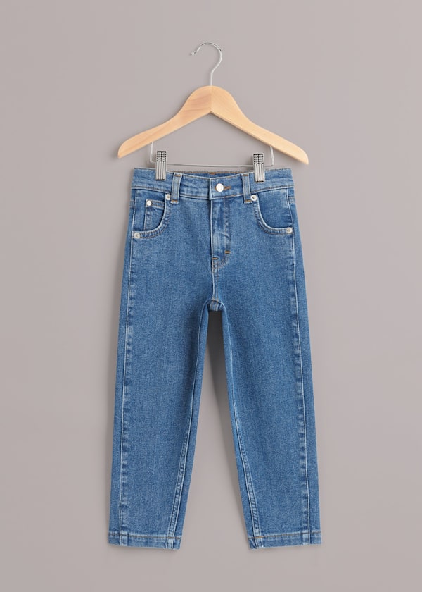Denim Stretch Barrel Leg Jean