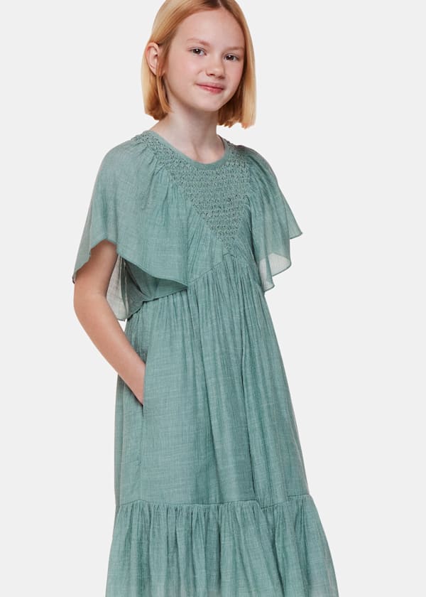 Sage Green Willa Smocked Dress