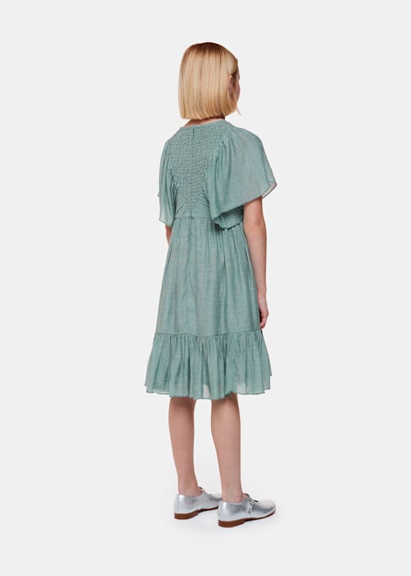 Sage Green Willa Smocked Dress